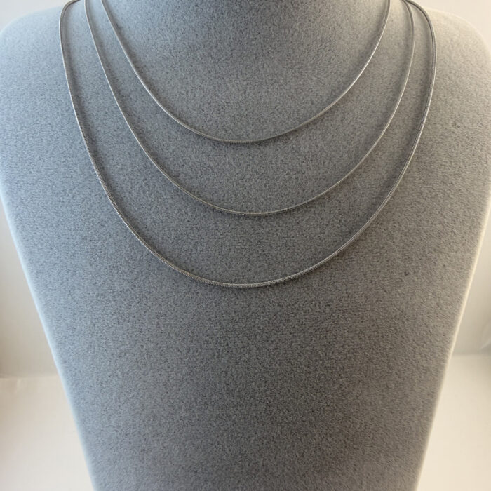 3 ZINCIRLI ÇELIK KOLYE (55+5 CM)