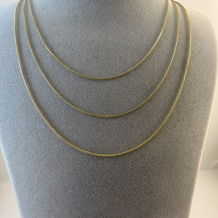 3 ZINCIRLI ÇELIK KOLYE (55+5 CM)